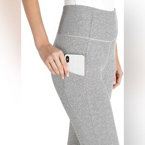 Danskin Athletic Grey & White Striped Leggings with pockets